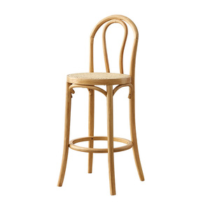 Silla de Bar Apilable de Madera Estilo Vintage Moderno, Taburete Alto de Madera Curvada Tipo <span class=keywords><strong>Thonet</strong></span> para Eventos al Aire Libre, Hoteles, Cenas y Banquetes - Product Image 6