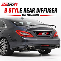 Diffuseur de pare-chocs arrière en fibre de carbone style B pour Mercedes-Benz CLS-Class W218 Sport CLS63 AMG 2011-2018
