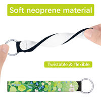 Bracelet porte-clés en néoprène vierge pour sublimation – Lanière personnalisable pour femme