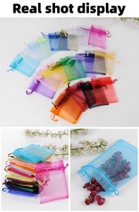 LUOYI LUOYI-568 Sacs en organza à cordon de serrage en maille, personnalisables avec logo et taille, pour rangement de bijoux, cadeaux de mariage, résistants à la chaleur - Product Image 5