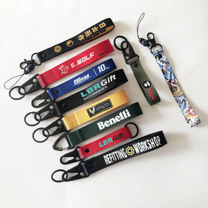 Tùy chỉnh leo núi Carabiner Nylon <span class=keywords><strong>Lanyard</strong></span> Key chian truyền nhiệt in ấn với logo của bạn cho khuyến mãi - Product Image 1