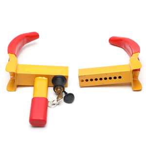 Verrou de <span class=keywords><strong>roue</strong></span> universel réglable, <span class=keywords><strong>antivol</strong></span> robuste pour pneus, remorques, SUV, bateaux, motos avec 3 clés - Product Image 2