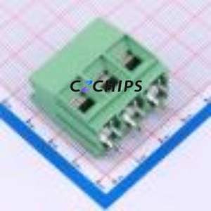 DB136-10.16-3P-GN-P Screw Terminal Block Through hole Component (THT),P=10.16mm Connector 1x3P 10.16mm Green Through Hole - Product Image 2