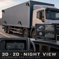 Système de caméra 4 canaux 1080P vue panoramique MDVR avec moniteur, étanche IP68, pour camions et bus, détection de piétons par IA, alarme BSD, gestion de flotte