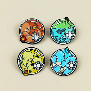 Broche <span class=keywords><strong>Pokémon</strong></span> Poké Ball, Badge Accessoire <span class=keywords><strong>en</strong></span> Alliage Émaillé, Décoration de Sac à Dos, Thème Dessin Animé Pocket Monster - Product Image 1