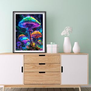 <span class=keywords><strong>Kit</strong></span> de peinture diamantée SONGWOO Magic Neon Colorful Mushroom pour adultes, peinture diamantée complète - Product Image 3