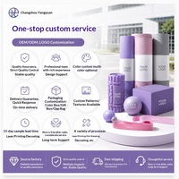 EVA Solid Spiky Foam Roller Wolf Tooth Massage Stick Alat Pijat untuk Pelepasan Myofascial Jaringan Dalam dan Pemulihan Otot Seluruh Tubuh.