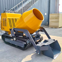 Mini bétonnière à chargement automatique Chargeur de camion à béton avec pompe à chenilles et composants du moteur Moteur de pompe à moteur