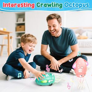 Ept Sản phẩm mới cảm ứng điện tránh chướng ngại vật bò nhảy múa tương tác bạch tuộc đồ chơi với ánh sáng - Product Image 6