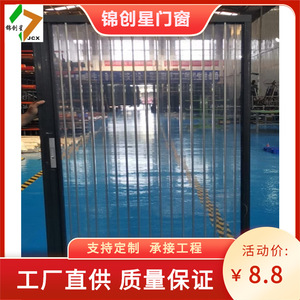 Aluminum Alloy <b>Folding</b> Door Single Glass Indoor Contemporary Design Foldable <b>Screen</b> For Shop Or Workshop - Product Image 2