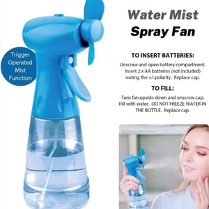 Mini Ventilador Portátil con Rociador de Agua de Enfriamiento Rápido, Funciona con Pilas AA y Incluye una Botella con Rociador de Agua - Product Image 5