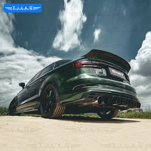 YICKU Nuovo Kit Carrozzeria in Fibra di Carbonio per Audi <span class=keywords><strong>A3</strong></span> S3 2017-2020, Alta Qualità, Stile CMST, Protezione Bolt-On, Spoiler Anteriore e Laterale - Product Image 5