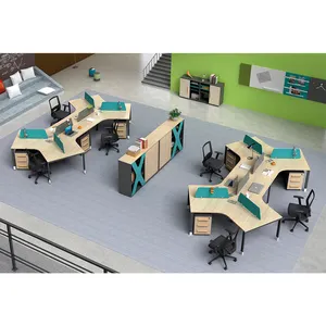 Çalışma masası tasarımcı ofis mobilyaları 120 derece masa
