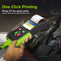 Probador Automático de Baterías de Coche 12V 24V DC, Analizador de Carga, Probador de Capacidad, Prueba de Sistema de Arranque, con Impresora