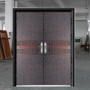 TECHTOP <span class=keywords><strong>Porte</strong></span> principale de sécurité inspirée de l'art déco Entrée avant extérieure Motif géométrique <span class=keywords><strong>Porte</strong></span> métallique en acier pour résidence de luxe - Product Image 6