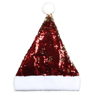 Chapeau <span class=keywords><strong>de</strong></span> Noël à paillettes géantes en polyester avec logo personnalisé - Product Image 5