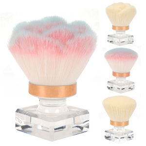 Pinceau à poussière pour ongles en fausse fourrure douce, pinceau à blush pour le nettoyage de la manucure, grand pinceau à poudre pour le visage, pour les fournitures d'art des ongles - Product Image 6
