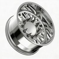 Rines Forjados Personalizados Pulidos SL 22X8.25 24X8.25 con Tapas Centrales Flotantes 10X285.75 8X165.1 para Ford F450 Super Duty