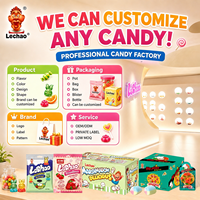 Bonbons gélifiés en forme de fruits de la série Candy Factory, étiquette personnalisée, tranches de pastèque enrobées de sucre, bonbons gélifiés acidulés et moelleux