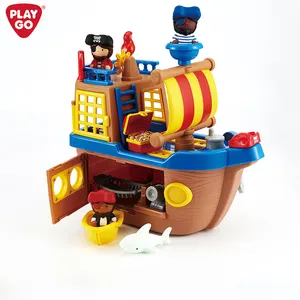 Playgo เรือโจรสลัดผจญภัยชุดของเล่นเรือโจรสลัดเด็กพลาสติก unisex