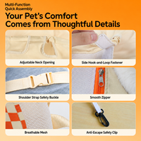 Sac de transport portable mains libres pour animaux de compagnie, sacoche respirante pour chats et petits chiens, idéal pour les voyages en extérieur (vente en gros)