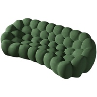 Canapé de salon de luxe, canapé à bulles incurvé, canapé de football, moderne, européen, italien, confortable, extensible, inclinable, canapé personnalisé