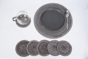 Sets de table de style européen et américain en coton et lin, tissés à la main, isolants thermiques et anti-brûlure <span class=keywords><strong>pour</strong></span> restaurants - Product Image 3