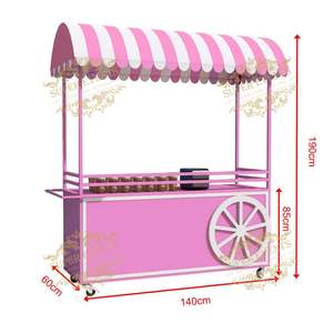 Artga Custom Outdoor Mobile Food Truck Food Cart Ice Cream <strong>Hot</strong> Dog Bakery Coffee Food Trailer Candy Dessert Bar Cart with <strong>Wheels</strong> - Product Image 3