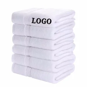 Towels Set Egyptian Cotton Luxury Plain White 100% Cotton 500gsm 600gsm Face Hand Hotel Bath Towel