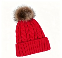 Bonnet d'hiver en tricot torsadé avec pompon, épais et chaud, en acrylique, pour femme, doux et extensible, plusieurs couleurs, fournisseur de bonnets