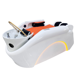 Fauteuil de lavage moderne intelligent en céramique avec hydrothérapie et fumigation pour spa capillaire, sans plomberie requise - Product Image 1