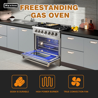 Hyxion Cuisinière et Four à Gaz, Table de Cuisson Gaz avec Four