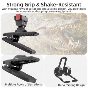 Clip magnétique pour sac à dos pour Pocket 4/3, adaptateur à dégagement rapide, base de clip alligator réglable pour accessoires de caméra DJI Pocket 4/3 - Product Image 3