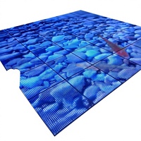 Écran LED interactif P391 bleu sur pied pour intérieur et extérieur, affichage couleur intégrale pour centre commercial, scène, personnalisable