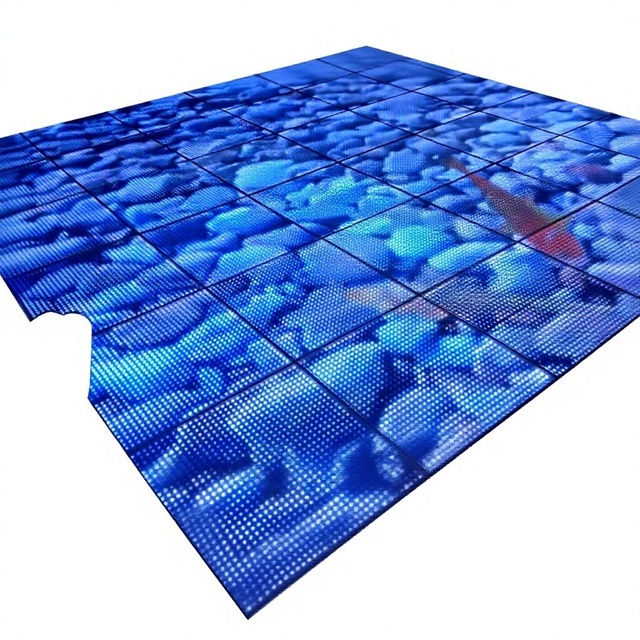 P391 Blue Floor-Standing Tile Screen Indoor Outdoor Full Color Shopping Mall Stage Led Interactive Display Customized