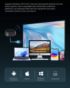 Système de micro pour réunion, microphone sans fil, solution audio intelligente pour réunion, <span class=keywords><strong>radio</strong></span> FM portable avec système de microphone - Product Image 4