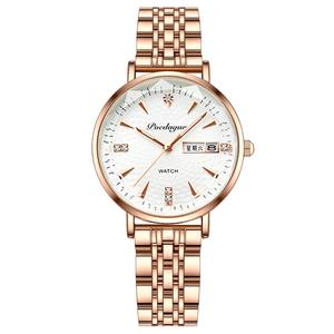 Drioshipping Luxury Business Fashion Waterproof Quartz <b>Watch</b> Stainless Steel Band Alloy Case <b>Glass</b> Dial Window Pointer Ronda - Product Image 5