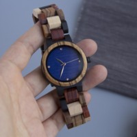 Montre classique en bois pour femmes, montre-bracelet en bois pour femme