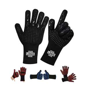 Guantes de Barbacoa de Fibra de Aramida con Logotipo Personalizado al por Mayor, Guantes para Parrilla Resistentes al Calor Extremo 932F - Product Image 1