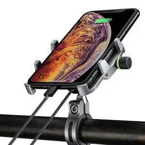 थोक यूनिवर्सल साइकिल मोटरसाइकिल 360 डिग्री के साथ सेल फोन माउंट यूएसबी चार्जर QC3.0
