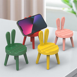 Plástico criativo brindes promocionais: Mini cadeira dos desenhos animados, desktop coelho, suporte do telefone móvel, suporte do telefone móvel - Product Image 1