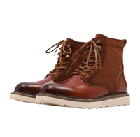 Chaussures décontractées pour hommes en cuir véritable de haute qualité, personnalisables, style western, à lacets, légères, toutes saisons