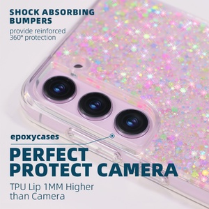 Coques de téléphone scintillantes pour filles, coque de téléphone en TPU pour Samsung S24 Plus, étui pour Samsung S24, coque antichoc - Product Image 2