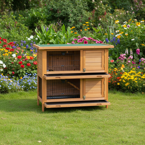 SDR019 Abri pour <span class=keywords><strong>animaux</strong></span> de compagnie en bois classique, écologique, résistant aux intempéries, pour l'extérieur - Product Image 2