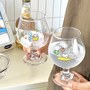 Copo de Cristal Personalizável com Estampa de Desenho Animado, Livre de BPA, Seguro para Lava-Louças, Taça de Haste Curta para Festas, Bebidas, Suco e Café - Product Image 1