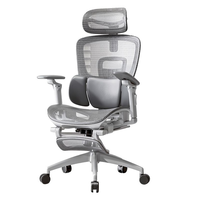 Fauteuil de bureau moderne et ergonomique en maille, inclinable et pivotant, avec massage lombaire vibrant, réglable électriquement, pour cadres, avec repose-pieds