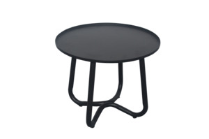 Modern Nordic Indoor Outdoor Black Metal Aluminum <b>Nesting</b> Round Coffee <b>Table</b> Set - Product Image 3