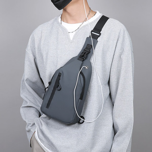 New Men's PU film Chest Bag Korean Version Fashion Single Shoulder Cross-body Sports <b>Backpack</b> Outdoor <b>Large</b> Capacity Waterproof - Product Image 6