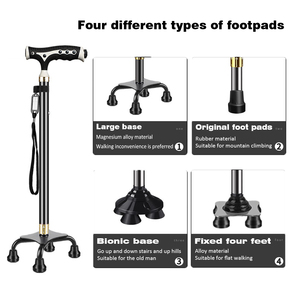 Adjustable <strong>Walking</strong> <strong>Stick</strong> with Led Light Detachable Base Old <strong>Man</strong> Elderly <strong>Walking</strong> Cane - Product Image 3