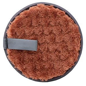 Lingette démaquillante personnalisable avec logo, éponge de beauté ovale réutilisable en flanelle colorée 11x11cm, cadeau pour le lavage du visage - Product Image 2